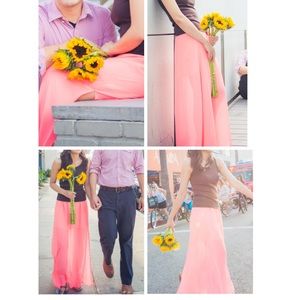 $20/2 Lily White Long Skirt Neon Pink Layer Sheer